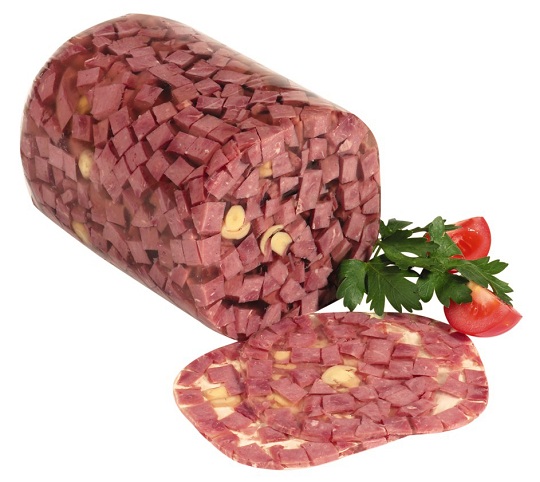 Kalbfleisch in Aspik 500g. geschnitten