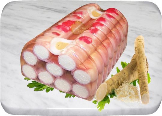 Schinkenröllchen mit Meerrettich in Aspik, 1,5kg