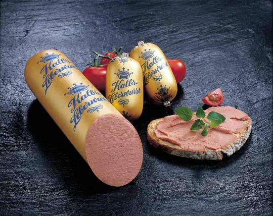 Kalbfleisch-Leberwurst i. Golddarm 4*125g.