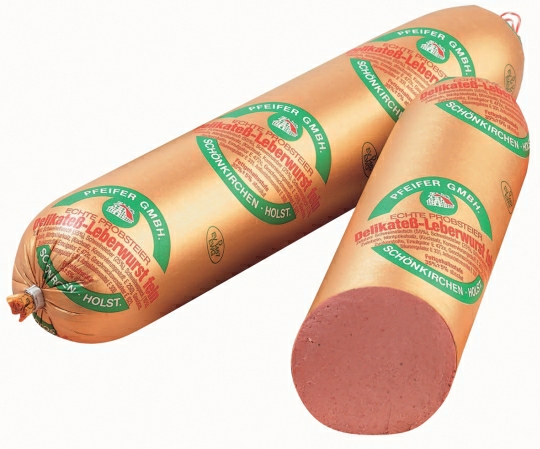 Delik. Leberwurst fein, ca. 840g.