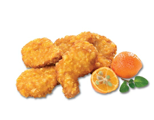 VB Bedford Hähnchenbrust-Nuggets, zartes Hähnchenbrustfleisch geformt, paniert und gebraten, 65*20g. ASP