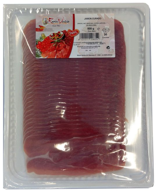 Jamón Serrano 500g. geschnitten mit Interleaver