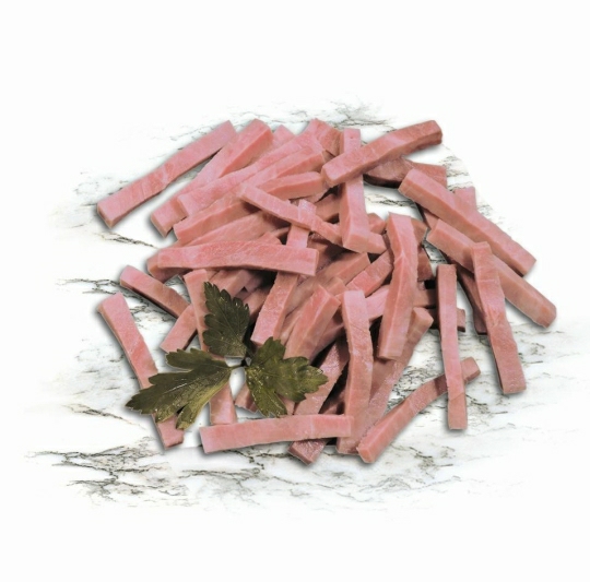 Kochhinterschinken in Streifen 1000g. 4mm