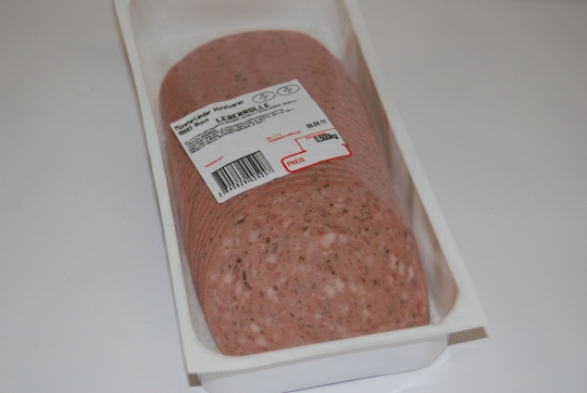 Leberrolle 500g. Schale geschnitten