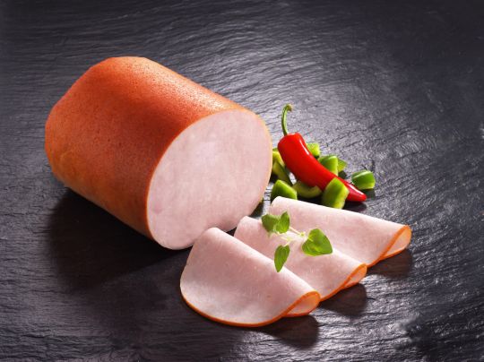 Putenbrust-Aufschnitt mit Paprika 250g.  geschnitten