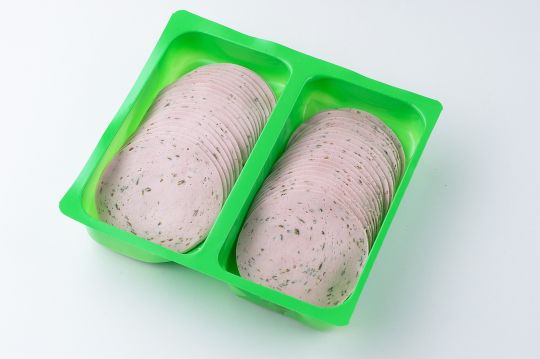 Geflügel-Kräuterlyoner 500g. geschnitten