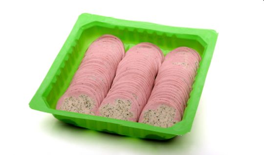 Geflügelpastete Kleeblatt Kal. 55, 500g. geschnitten