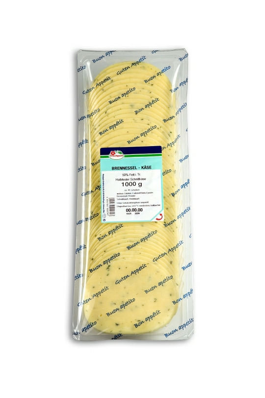 Brennesselkäse  in Scheiben 50% 50*20g. geschindelt 1000g.