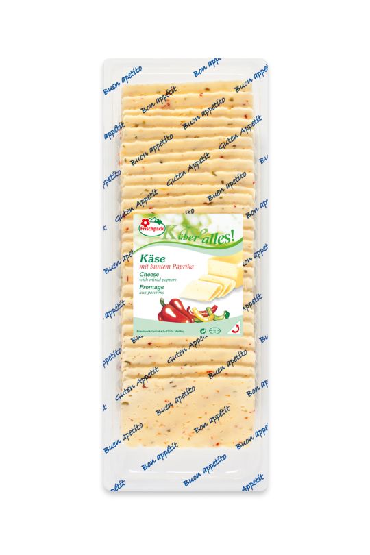 Paprikakäse in Scheiben 55% 25*20g. geschindelt 500g.