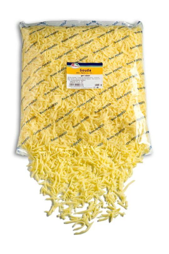 Gouda gerieben 48% RS 3-4 mm.