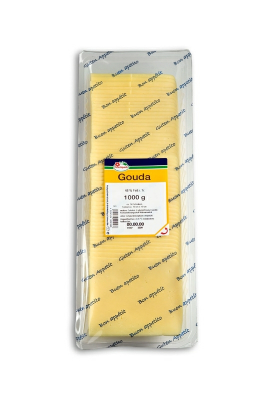 Gouda in Scheiben 48% 50*20g. geschindelt 1000g.