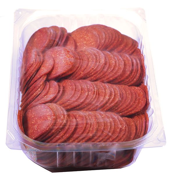 Salami 'Halal' aus Geflügel- und Rindfleisch  Kal.55 1000g.geschnitten
